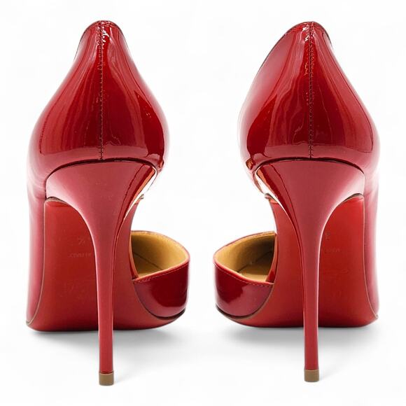 Christian Louboutin Iriza Patent Leather D’Orsay Pumps Red EU 36.5 US 6 $945 - Picture 5 of 7